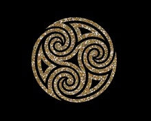 Load image into Gallery viewer, Celtic Circle Mask (gold OR silver)