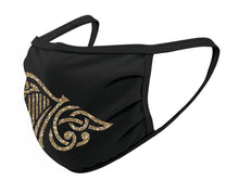 Load image into Gallery viewer, Celtic Harp Mask (gold OR silver)
